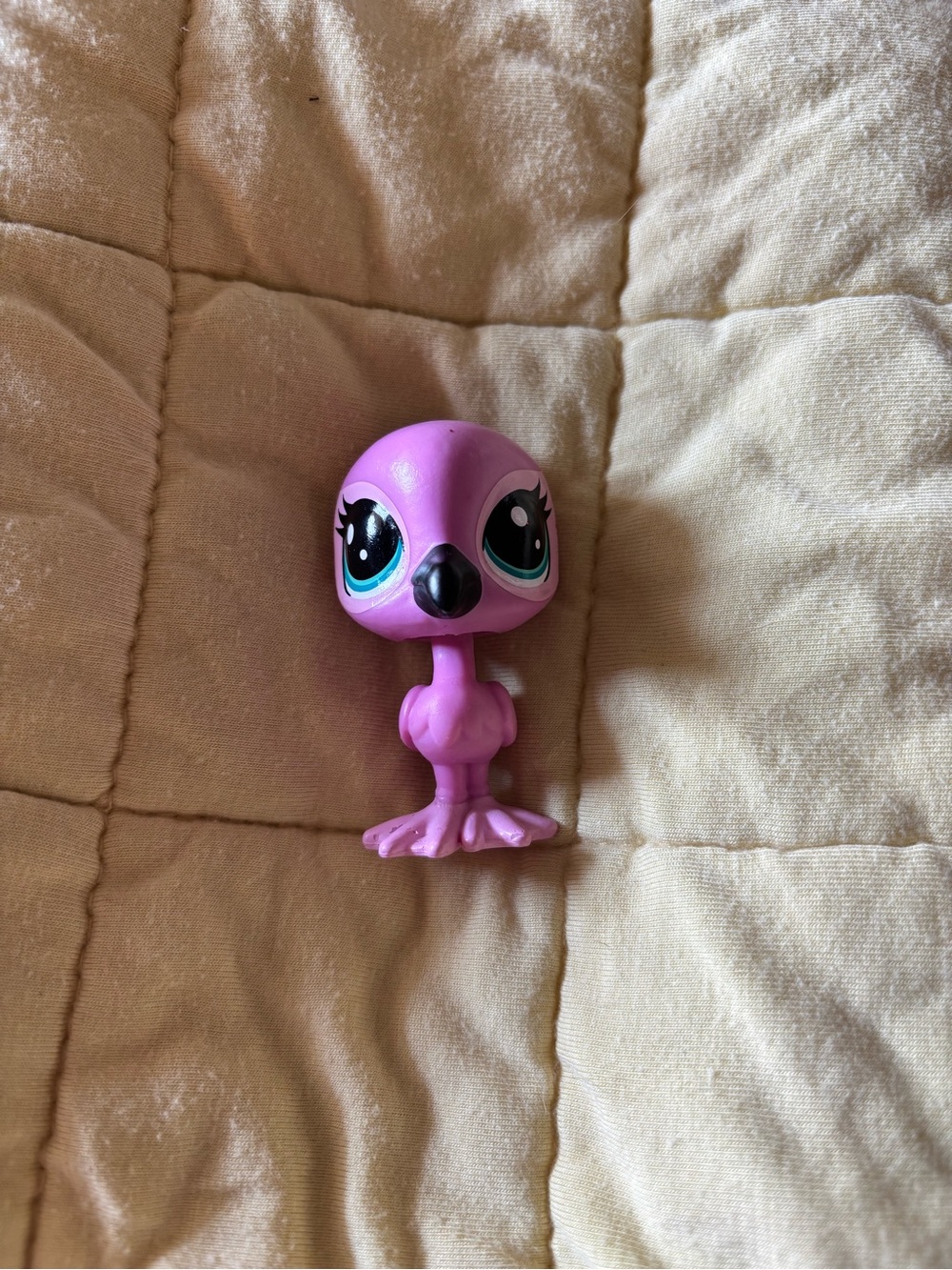 Littlest Pet Shop Pink Flamingo Figure with Teal-Accented Eyes